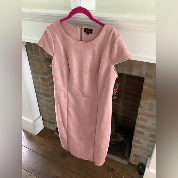 Nwt JM Studio Blush Fitted Scoop Neck Knee Length Dress Size 10 $129 Retail​ - Picture 1 of 7